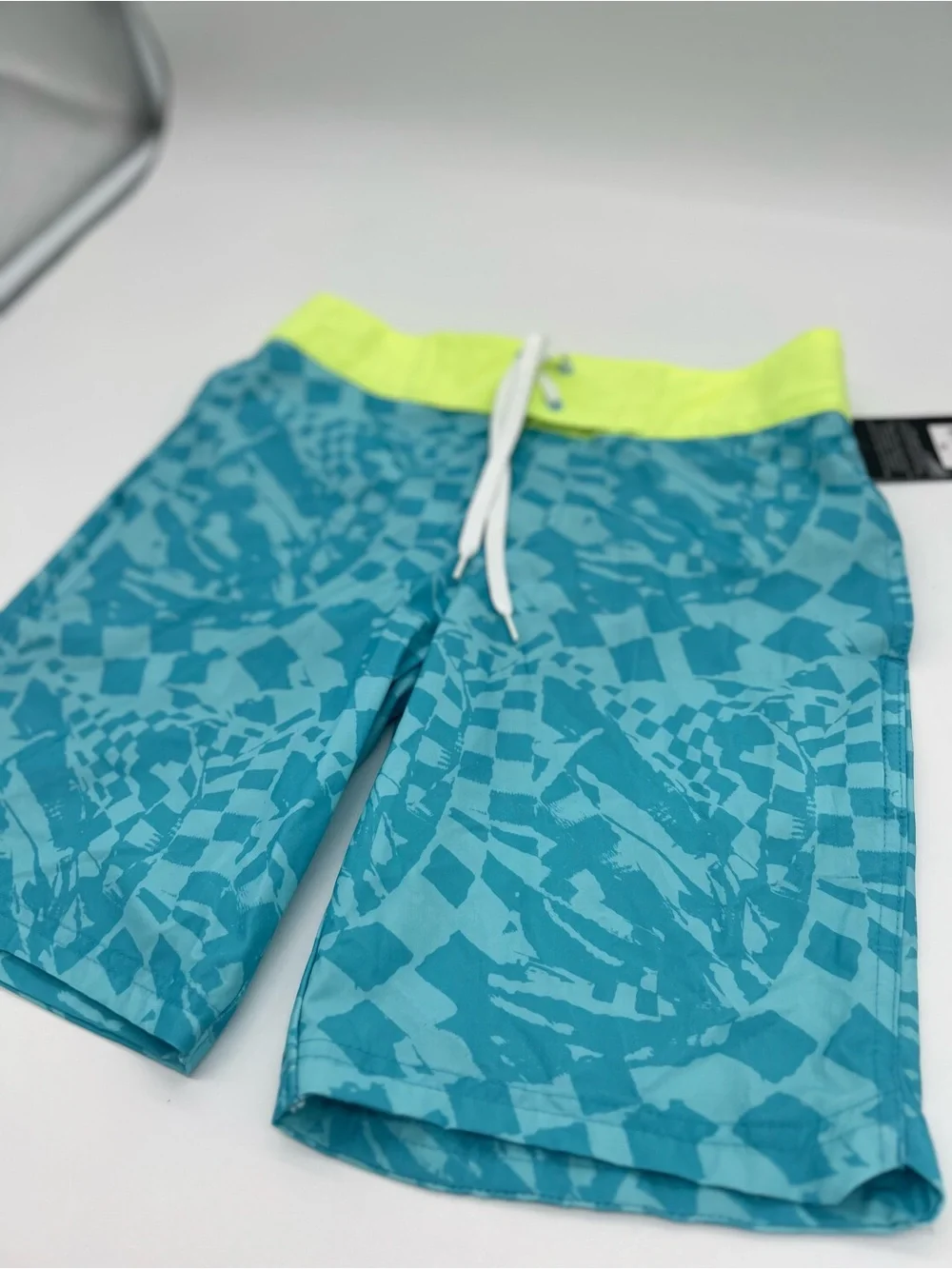 NEW Boy's Art Class Blue Green Swim Trunks Sz 12 With Pockets